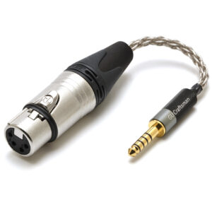 6N Single Crystal Silver Adapter Cable for 4.4mm/3.5mm/2.5mm/6.35mm Male to 4-Pin XLR Female Conversion