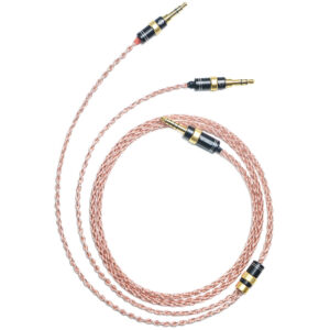 6N Single Crystal Copper & Graphene Hybrid Headphone Cable with HIFIMAN Dual 3.5mm TRS Connectors