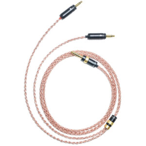 6N Single Crystal Copper & Graphene Hybrid Headphone Cable with Focal Dual 3.5mm Connectors
