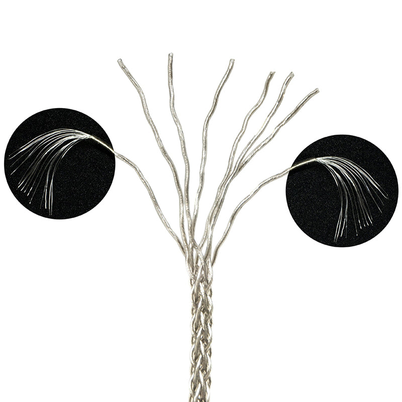 6N Single Crystal Silver Headphone Upgrade Cable with Abyss Dual 2.5mm Mono Connectors - Image 4