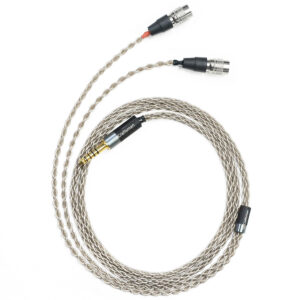 6N Single Crystal Silver Headphone Upgrade Cable with Dan Clark Dual Hirose 4-Pin Connectors
