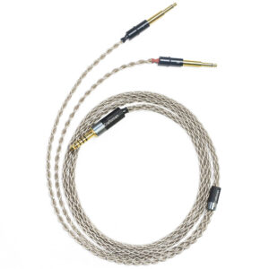 6N Single Crystal Silver Headphone Upgrade Cable with Meze Dual 3.5mm TRS Connectors