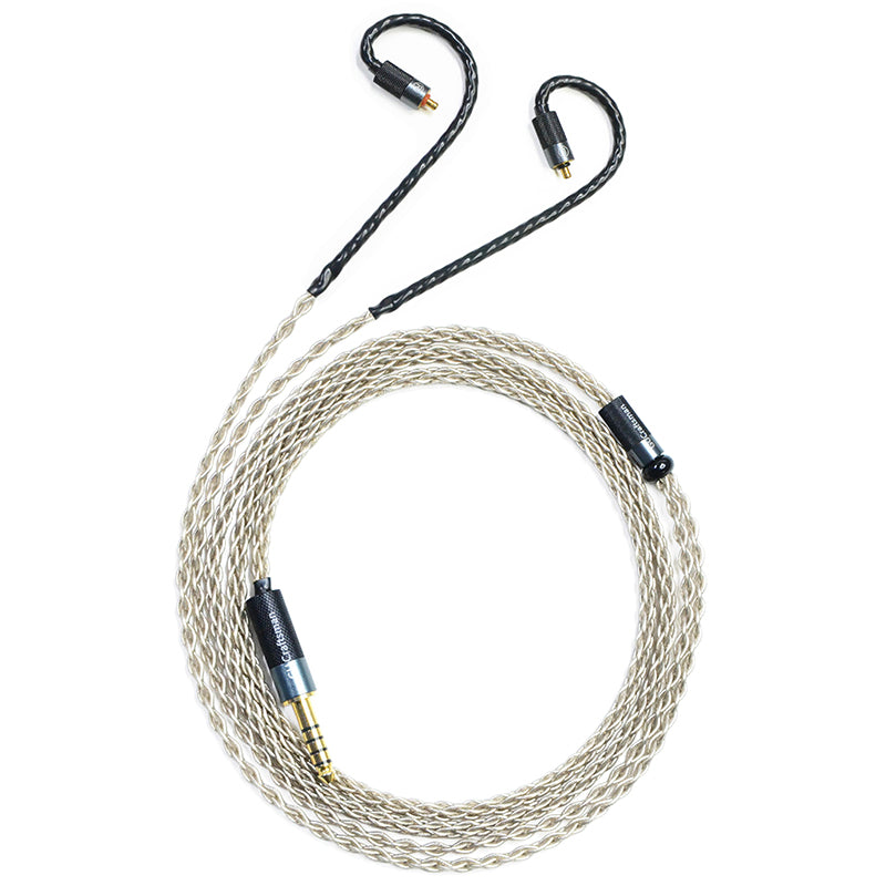 6N Single Crystal Silver IEM Upgrade Cable with IPX Connectors