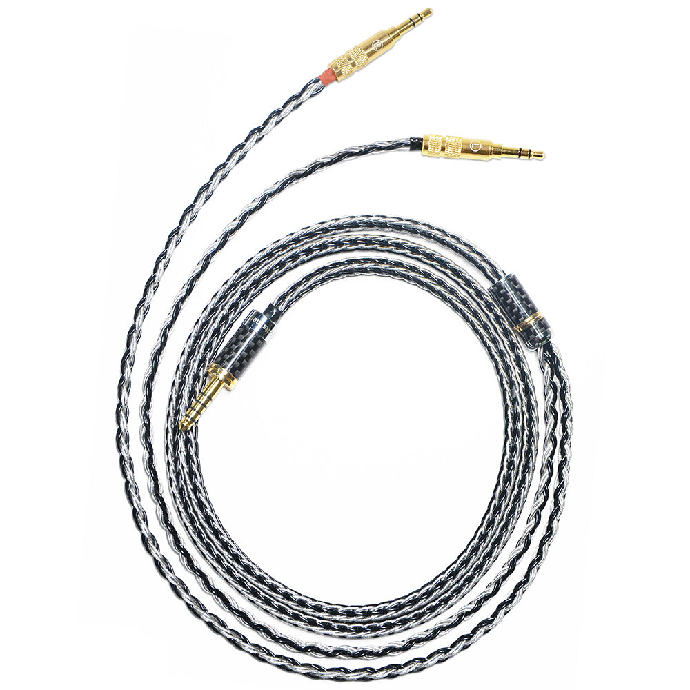 7N Silver & Copper Hybrid Headphone Upgrade Cable with Dual 3.5mm TRS Connectors