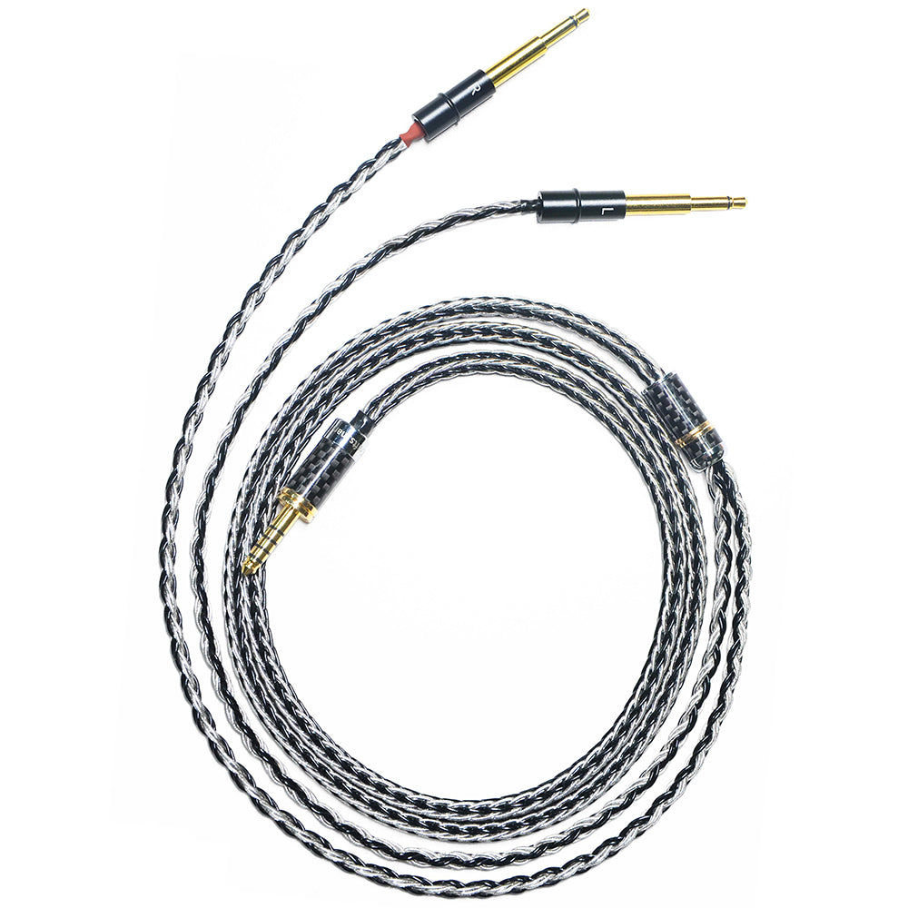 7N Silver & Copper Hybrid Headphone Upgrade Cable with Meze Dual 3.5mm TRS Connectors