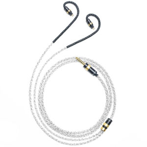 6N Single Crystal Silver & Graphene Hybrid IEM Upgrade Cable with 0.78mm 2-Pin Connectors