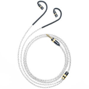 6N Single Crystal Silver & Graphene Hybrid IEM Cable with QDC-Style 2-Pin Connectors