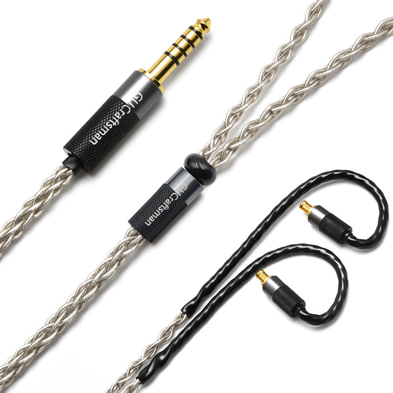 6N Single Crystal Silver IEM Upgrade Cable with Audio-Technica-Style A2DC Connectors - Image 2