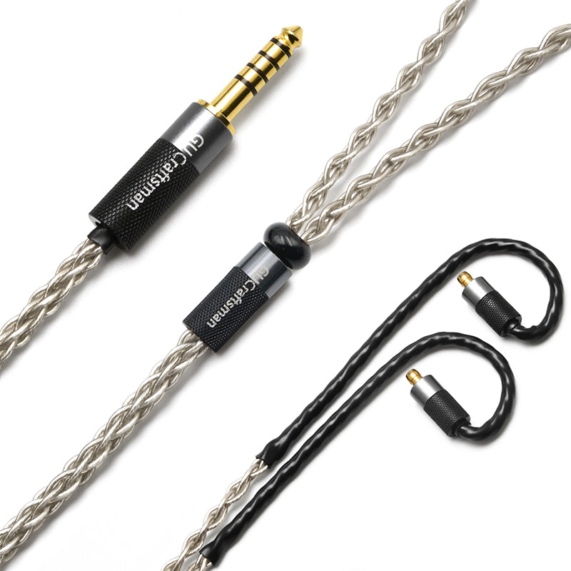 6N Single Crystal Silver IEM Upgrade Cable with Acoustune-Style Pentaconn Ear Connectors - Image 2