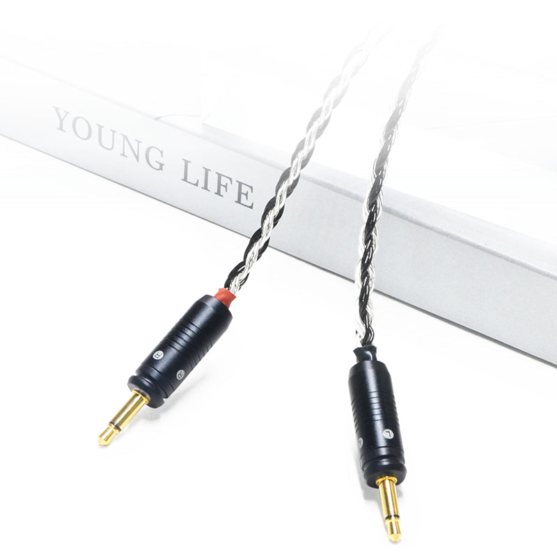 7N Silver & Copper Hybrid Headphone Upgrade Cable with Focal Dual 3.5mm Connectors - Image 2